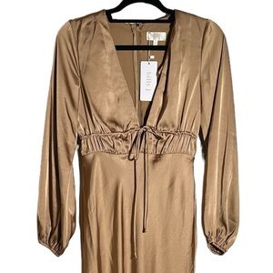 Latte maxi dress (satin)
